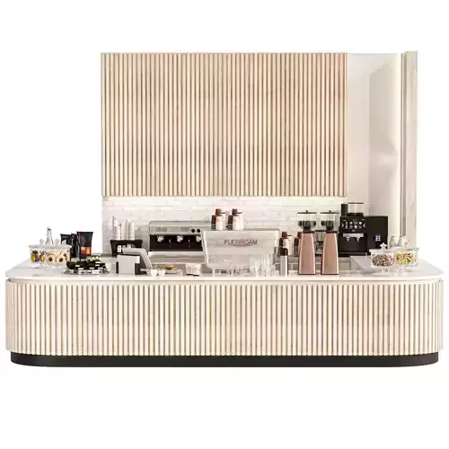 Designer cafe in the shopping center