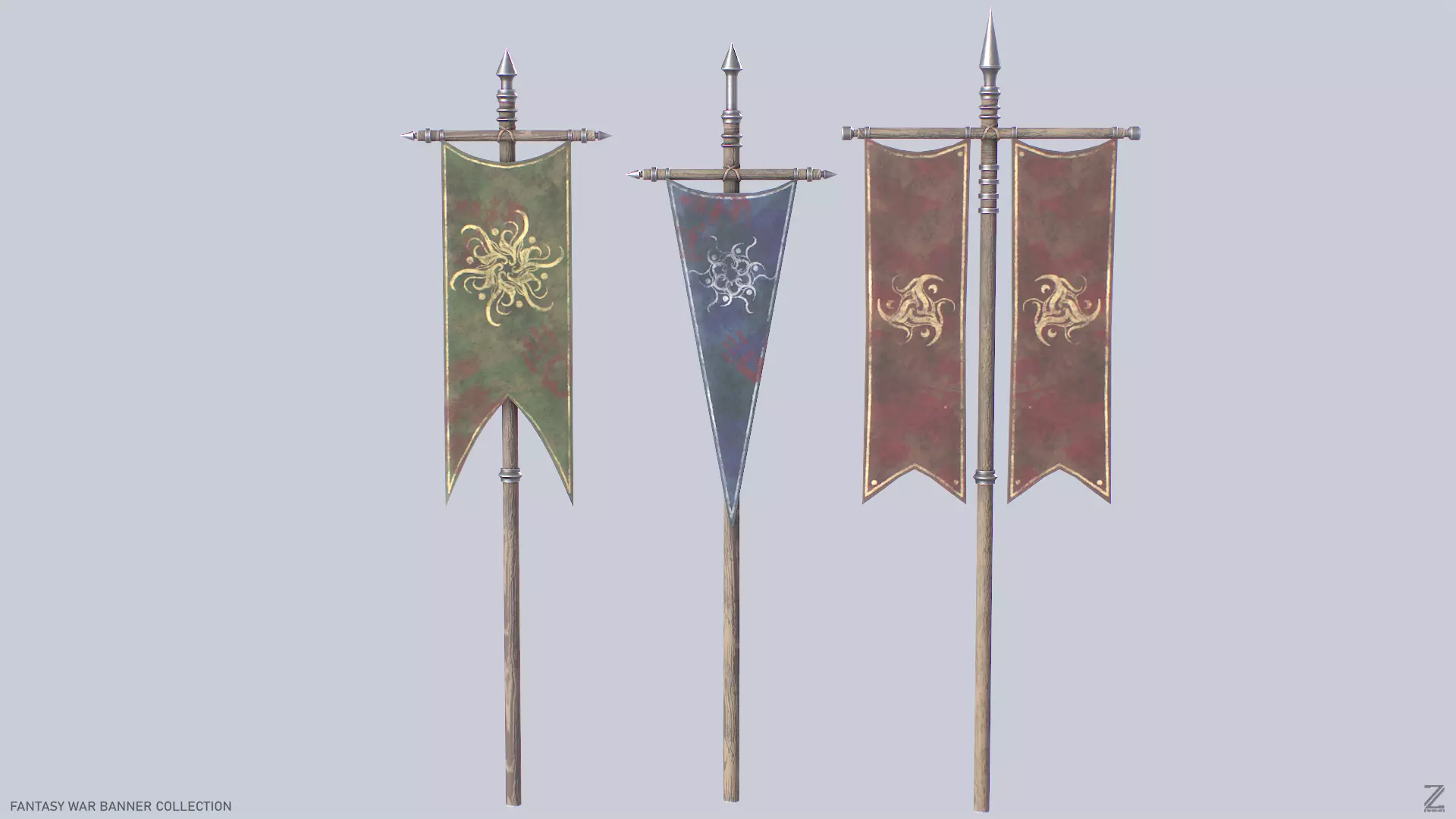 Fantasy war banner collection _0