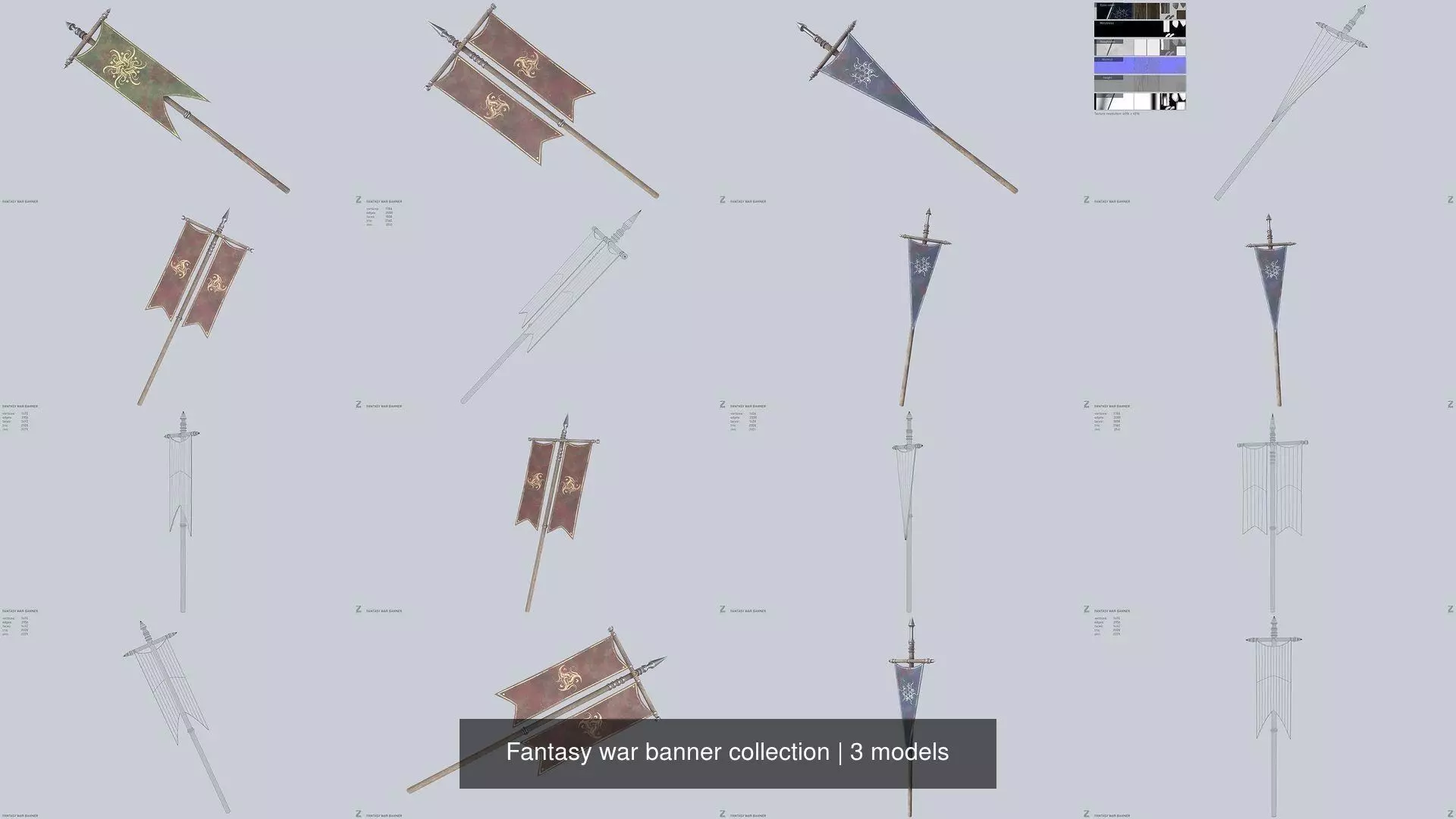 Fantasy war banner collection _4