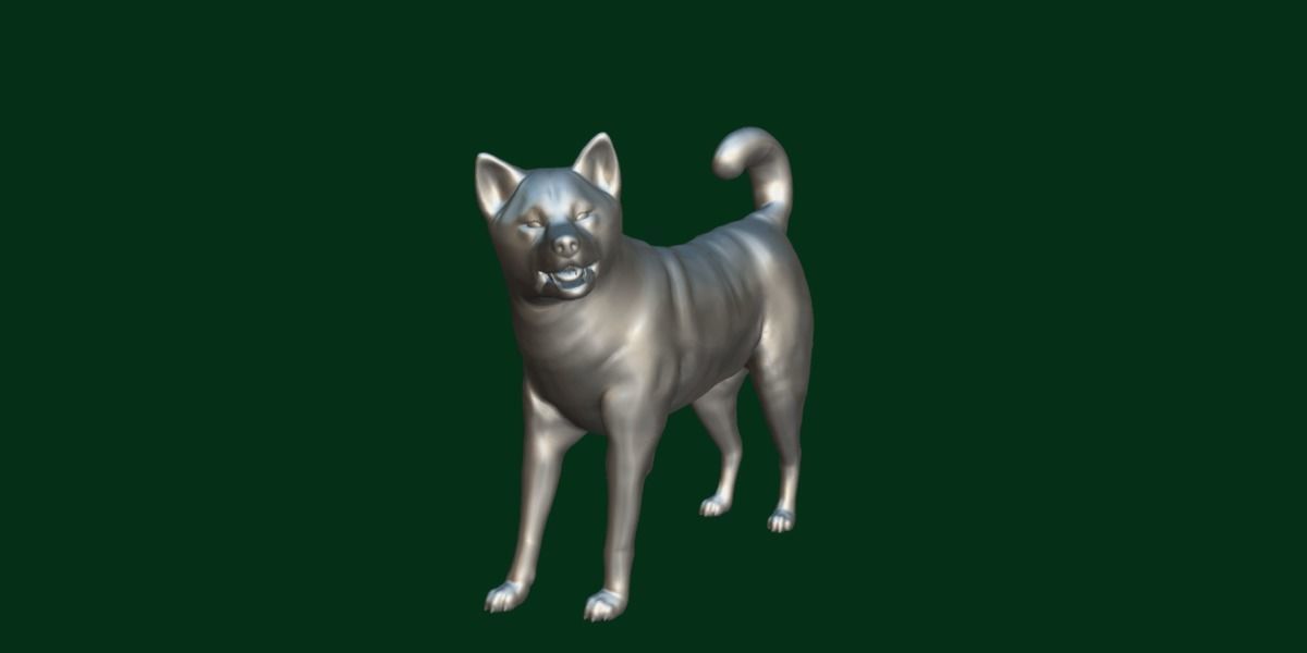 Kai Ken Tora Inu Dog Breed 3D model_7