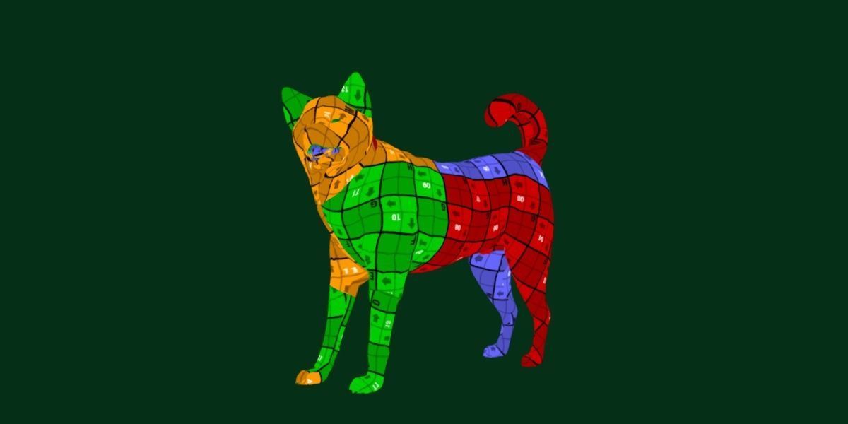 Kai Ken Tora Inu Dog Breed 3D model_10