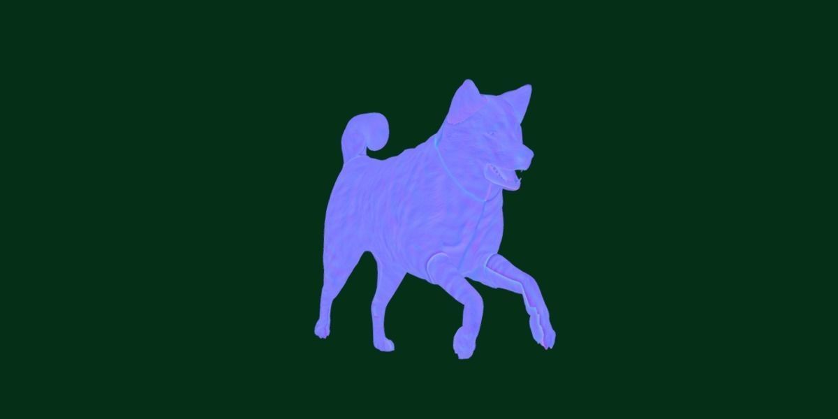 Kai Ken Tora Inu Dog Breed 3D model_16