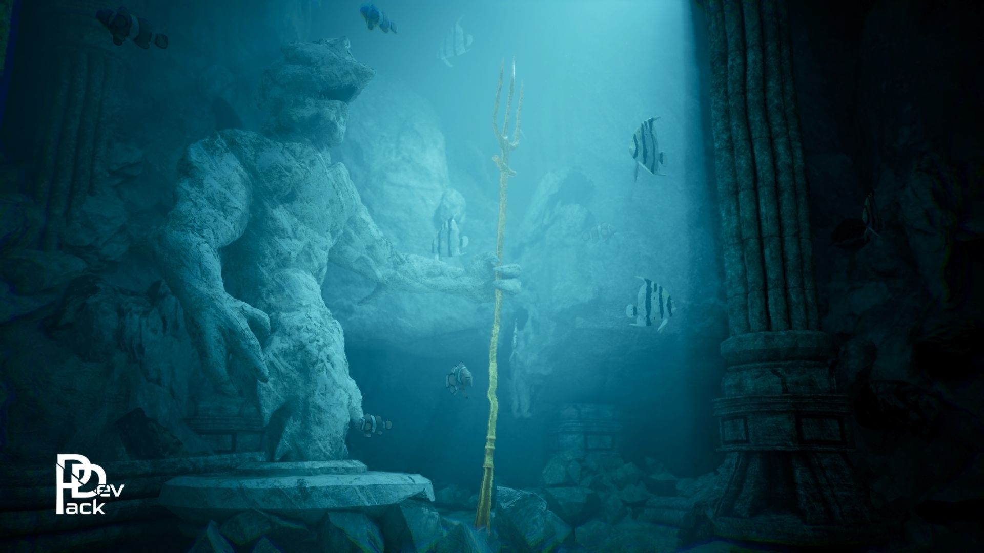 Atlantis Ruins 37 Assets Low-poly 3D model_10