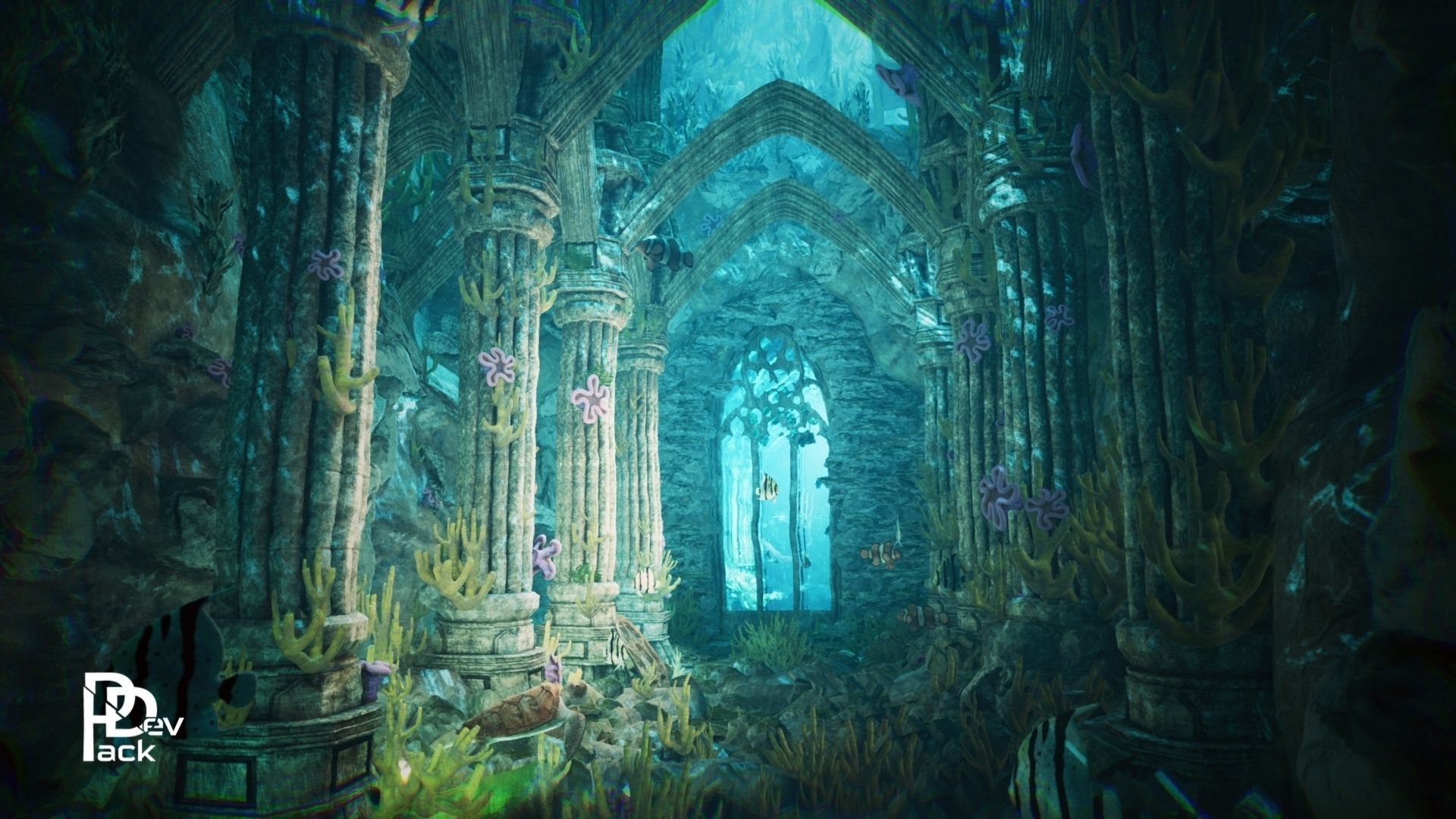 Atlantis Ruins 37 Assets Low-poly 3D model_5