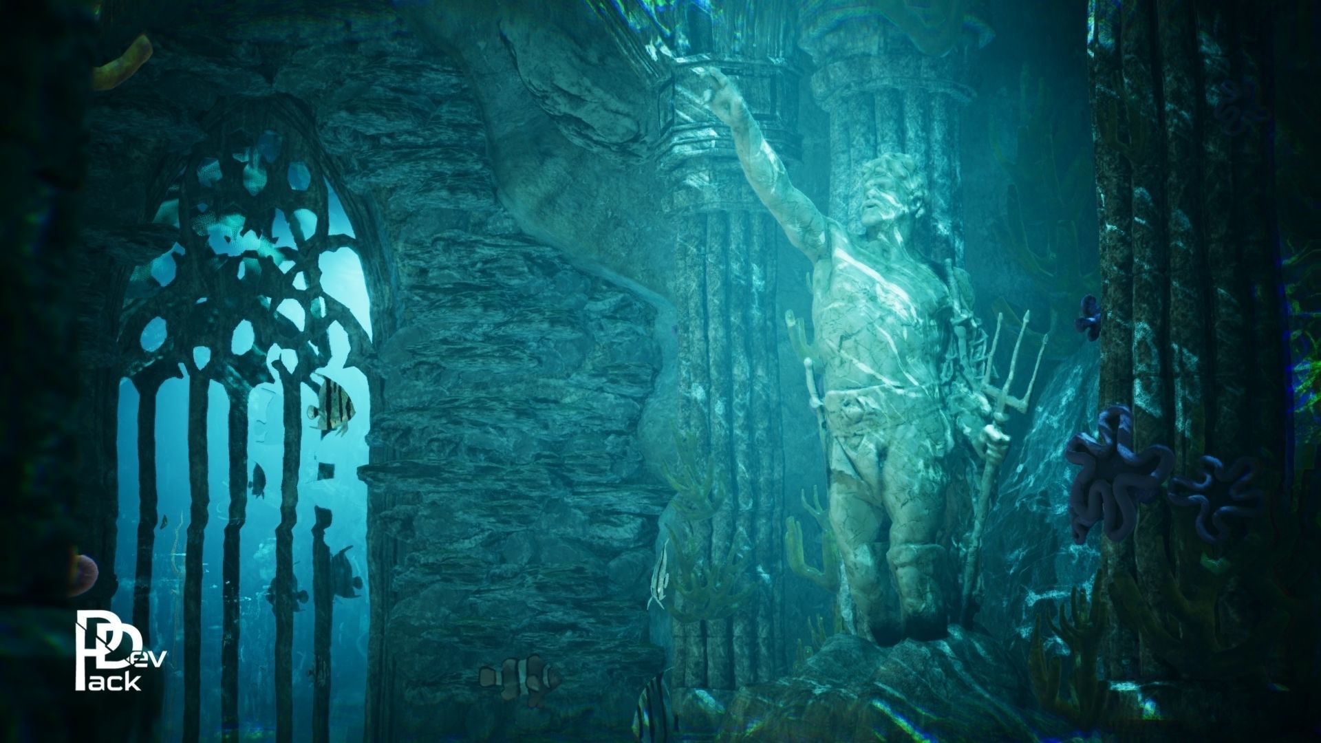 Atlantis Ruins 37 Assets Low-poly 3D model_9