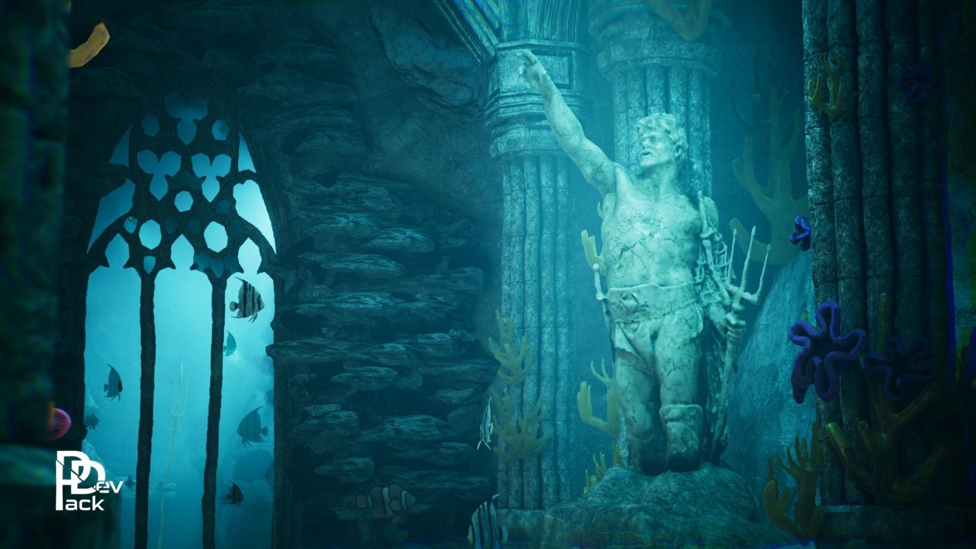 Atlantis Ruins 37 Assets Low-poly 3D model_8