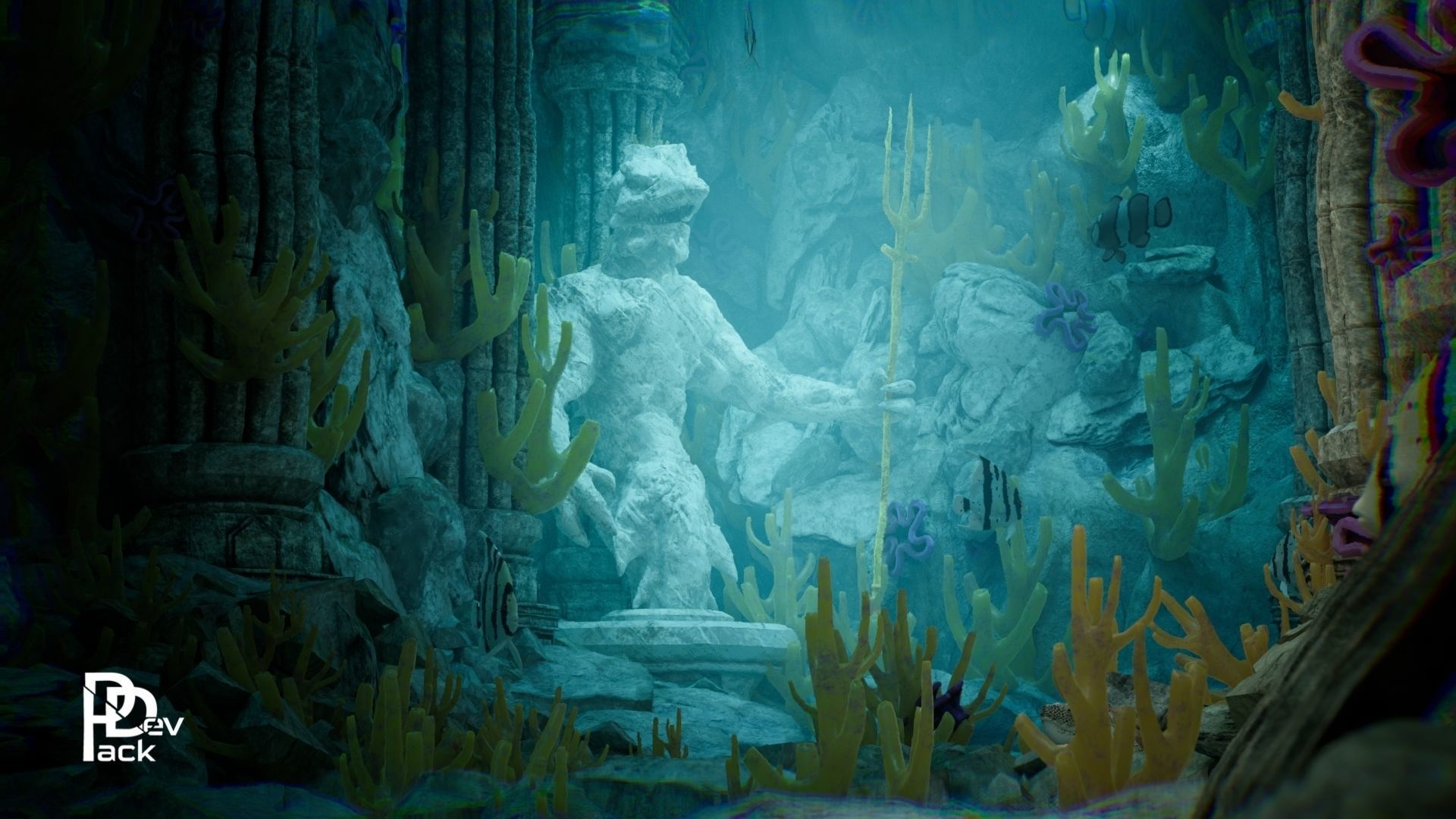 Atlantis Ruins 37 Assets Low-poly 3D model_6