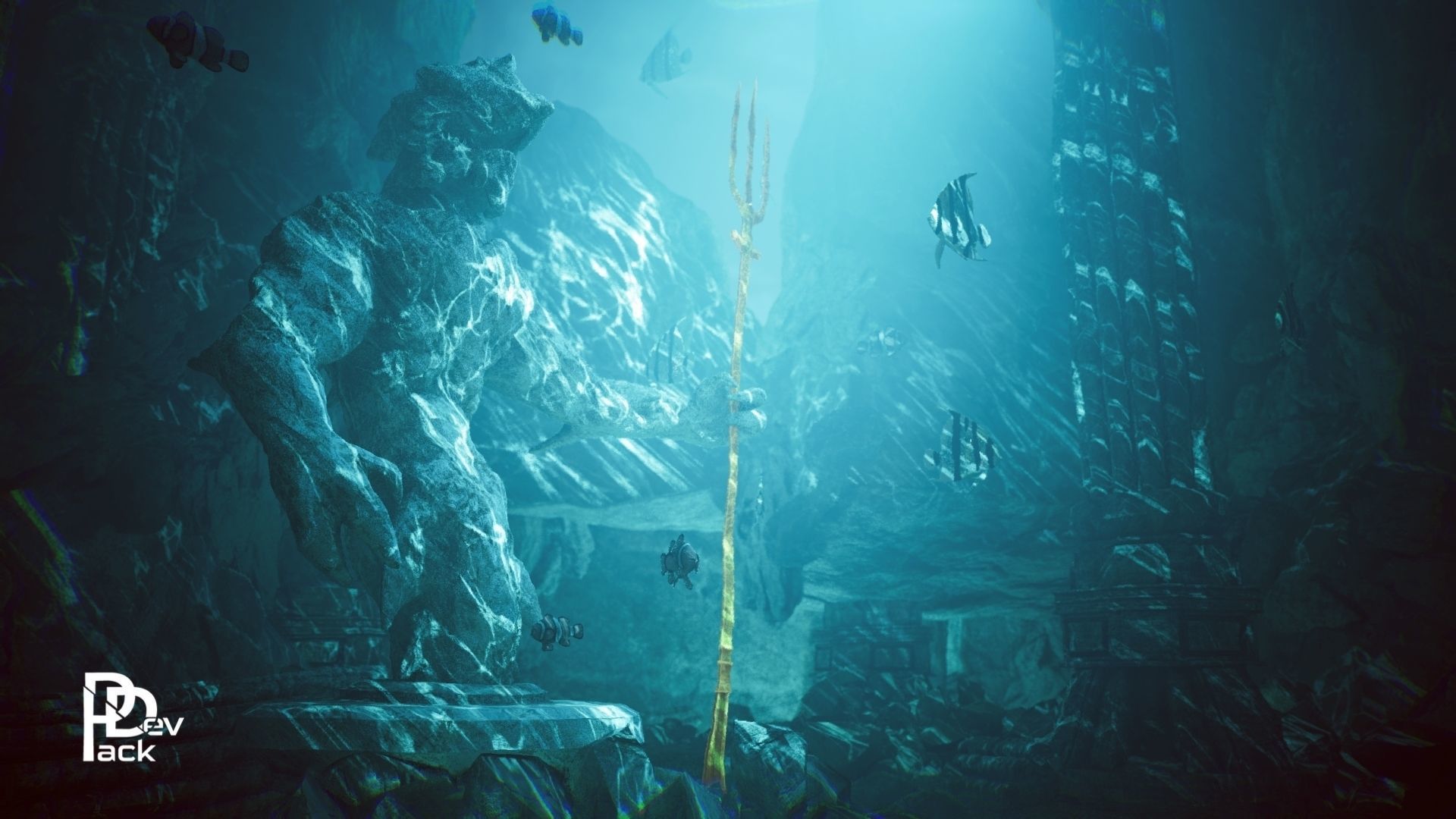 Atlantis Ruins 37 Assets Low-poly 3D model_11