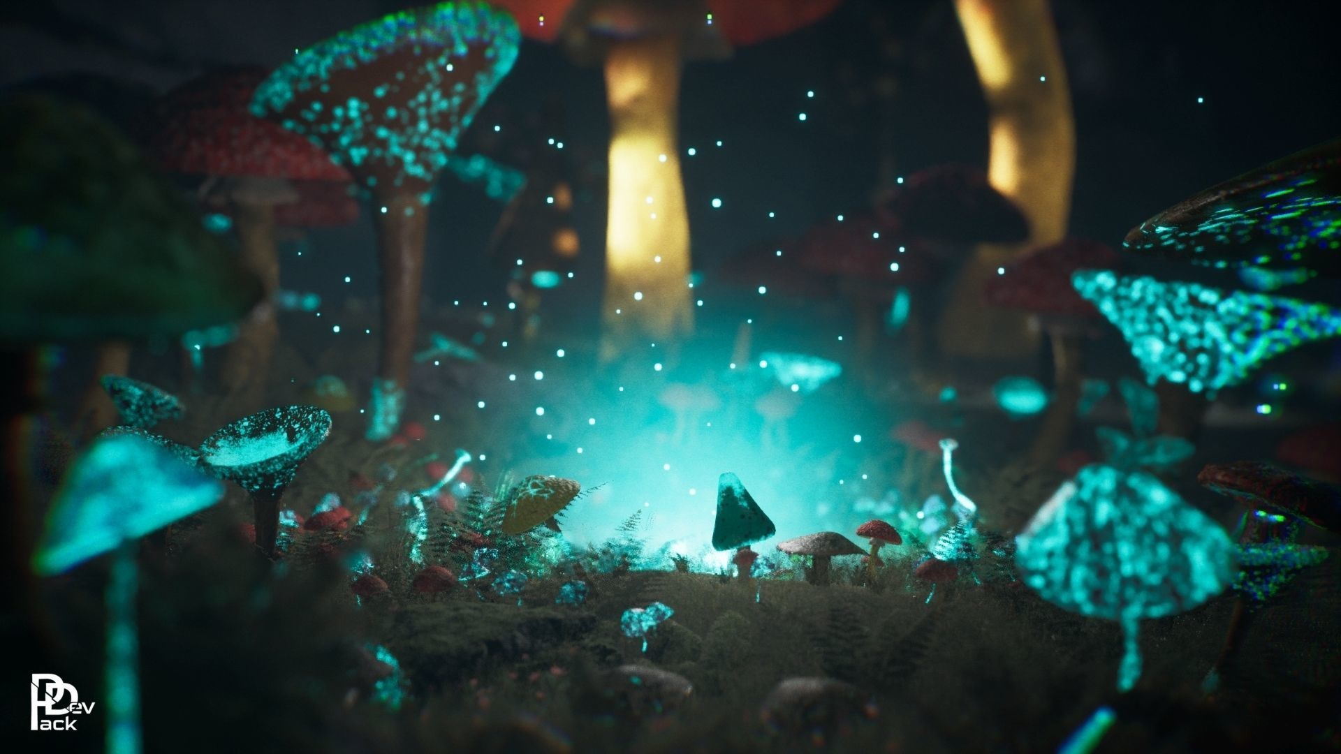 Mushroom Forest 37 Assets Low-poly 3D model_10