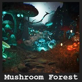Mushroom Forest 37 Assets Low-poly 3D model_12