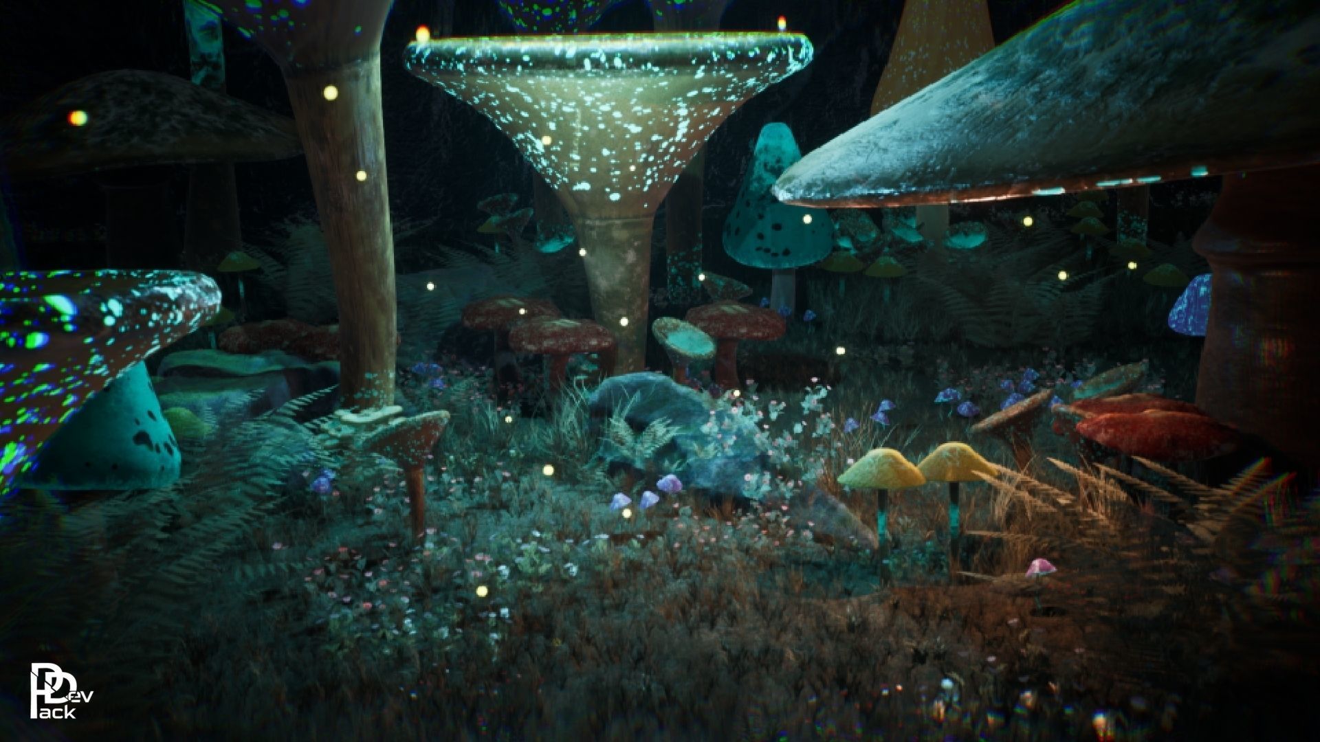 Mushroom Forest 37 Assets Low-poly 3D model_7