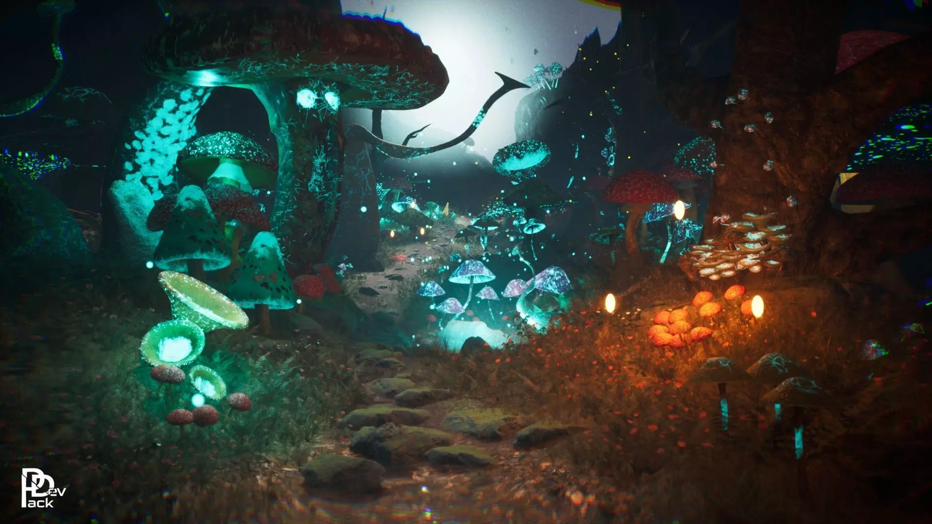 Mushroom Forest 37 Assets Low-poly 3D model_0