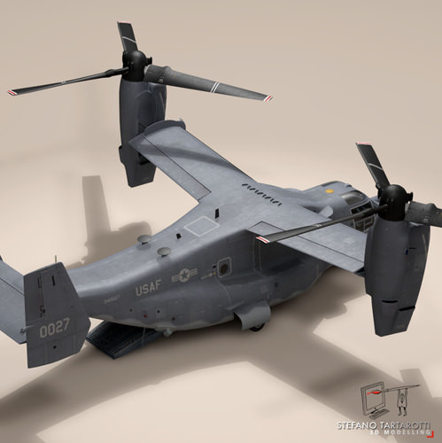 V-22 Osprey USAF 3D Model OBJ 3DS FBX C4D DXF DAE - CGTrader.com