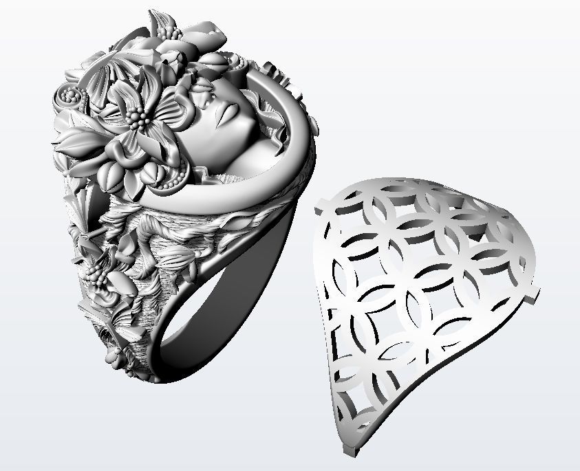 Flora ring  3D print model_18