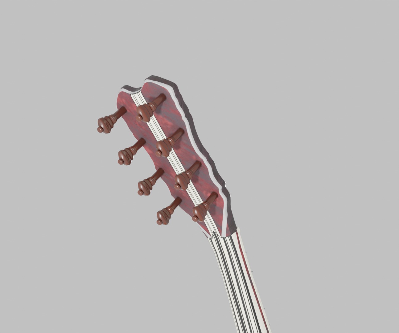 18th Century Mandolin Low-poly 3D model_12