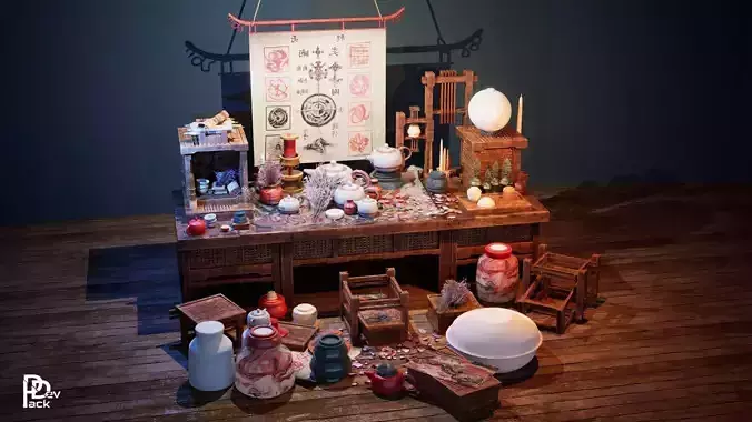 Chinese Props 35 Assets