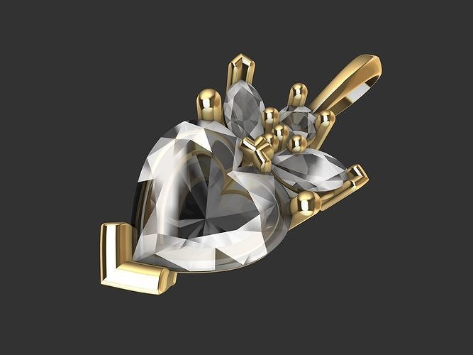 Valentine Pendant 3D Model 3D print model