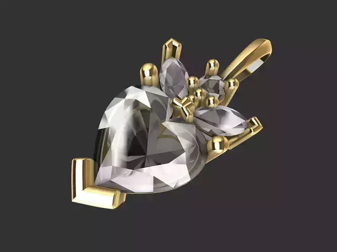 Valentine Pendant 3D Model 3D print model