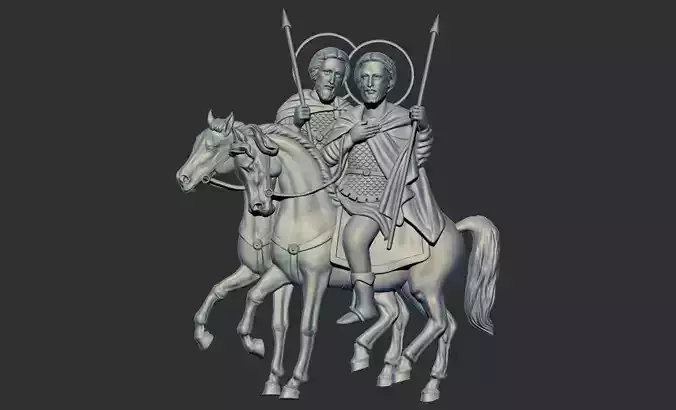 Saint Martyr Prince Theodore Tadros Sarkis Bacchus 3d model 3D print model