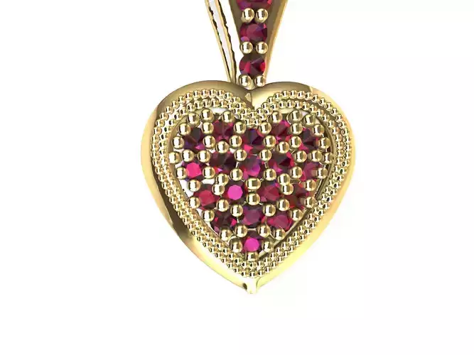 Herat Bezel Pave Pendant 9 3D print model