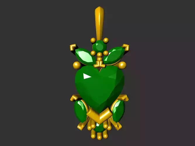 Heart Valentine Pendant 3D print model