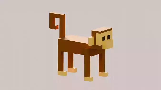 low poly 3D model voxel