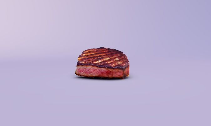 grilled steaks 3D model 3D model_2