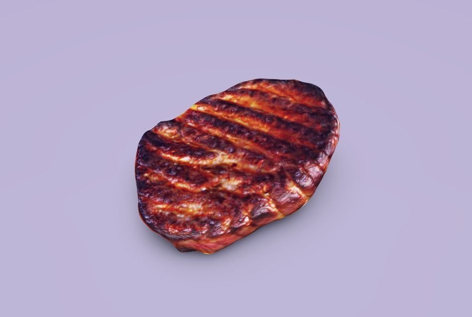 grilled steaks 3D model 3D model_1