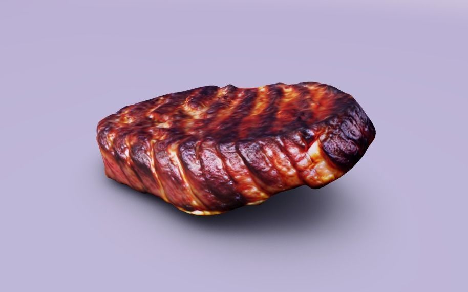 grilled steaks 3D model 3D model_3
