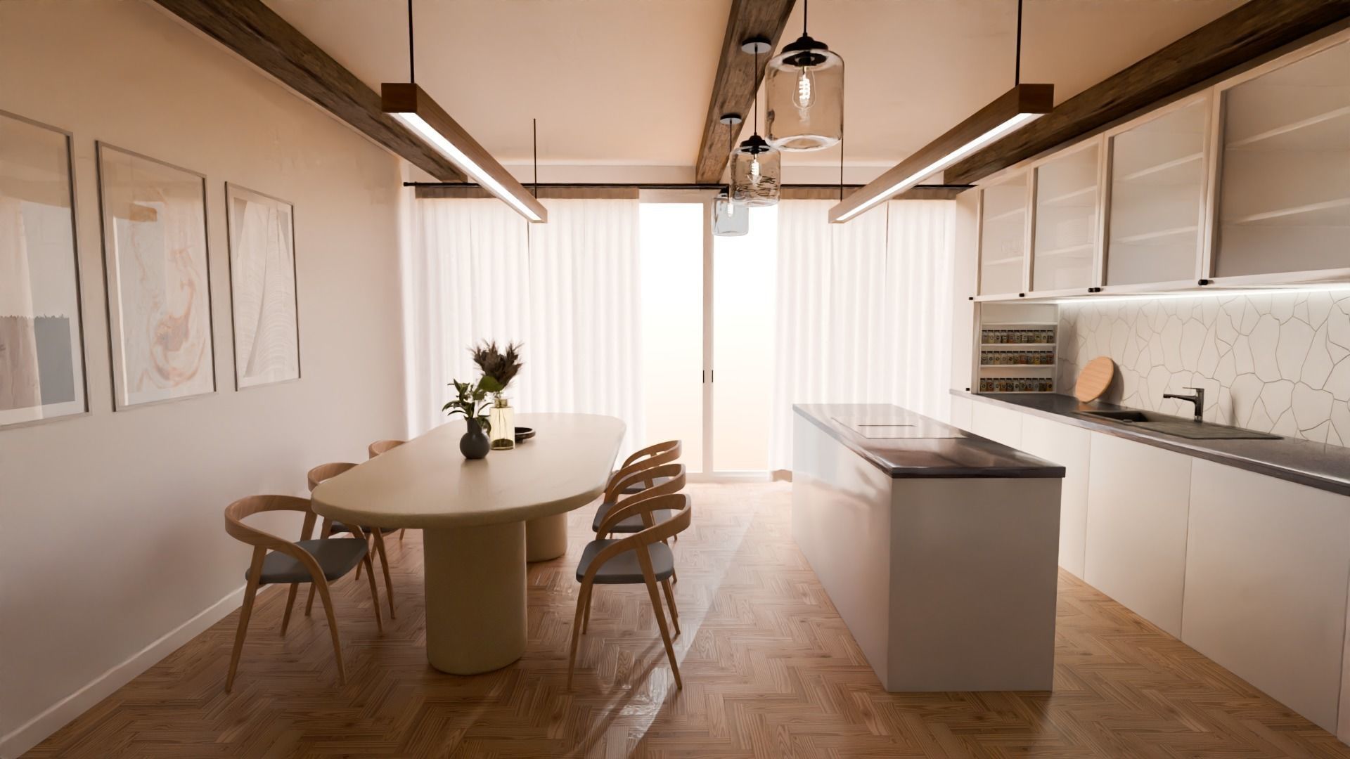 Modern Chair 3D model_6