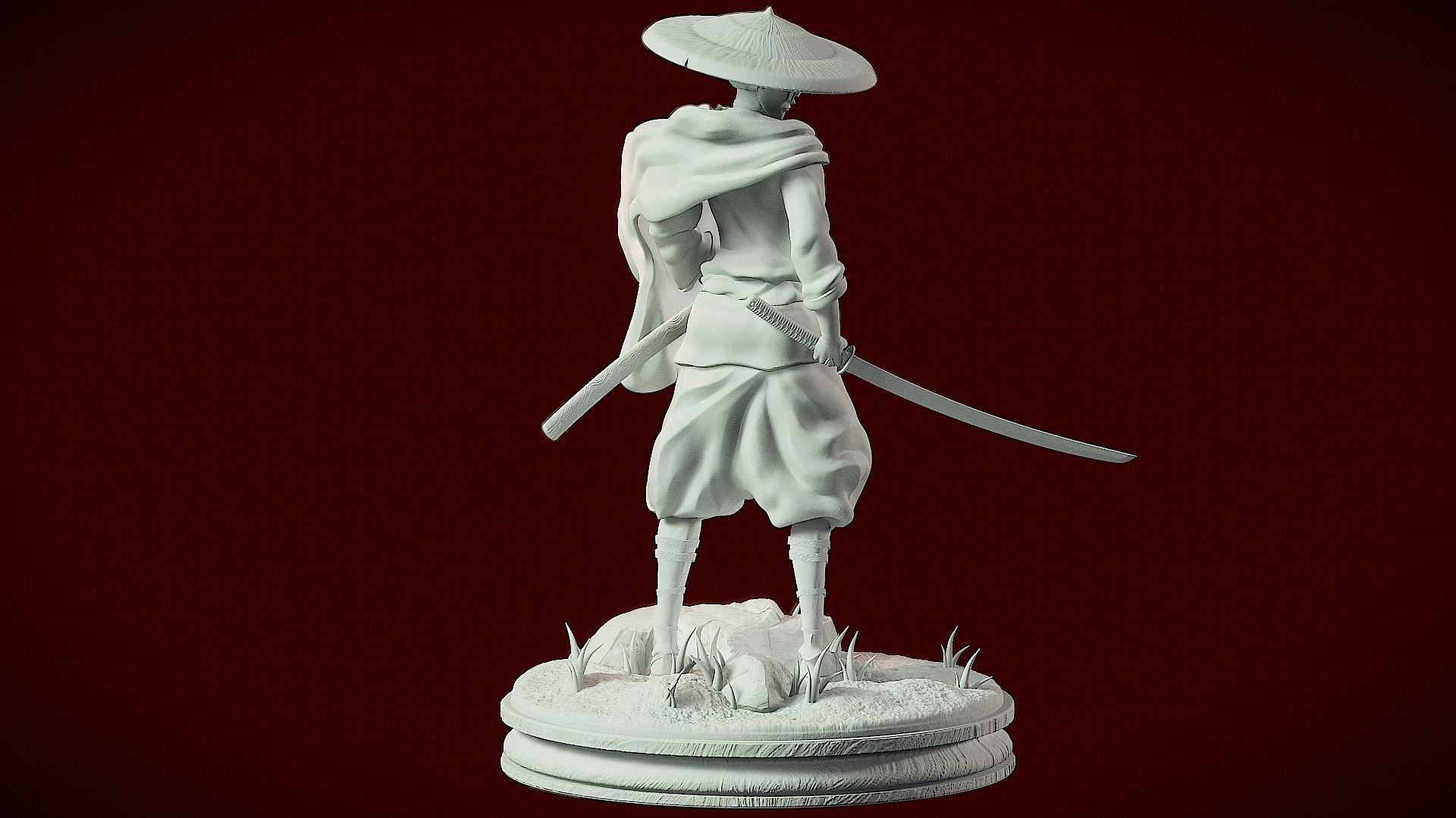 STL Mizu Blue Eye Samurai 3D print model_8