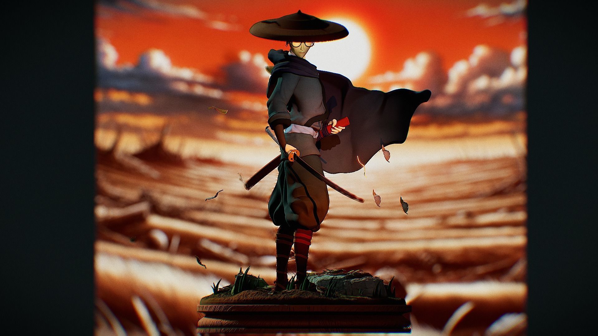 STL Mizu Blue Eye Samurai 3D print model_3