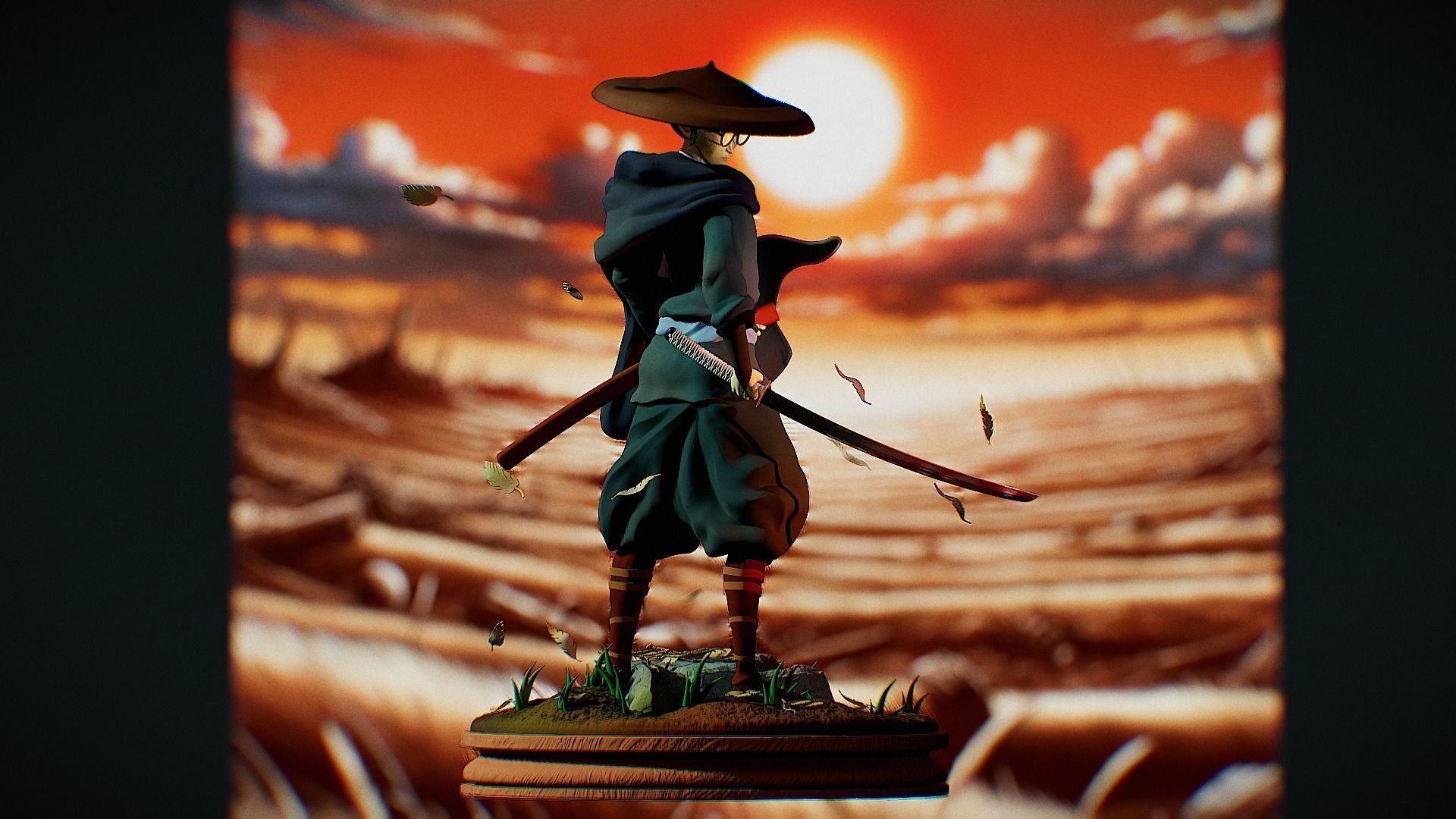 STL Mizu Blue Eye Samurai 3D print model_6