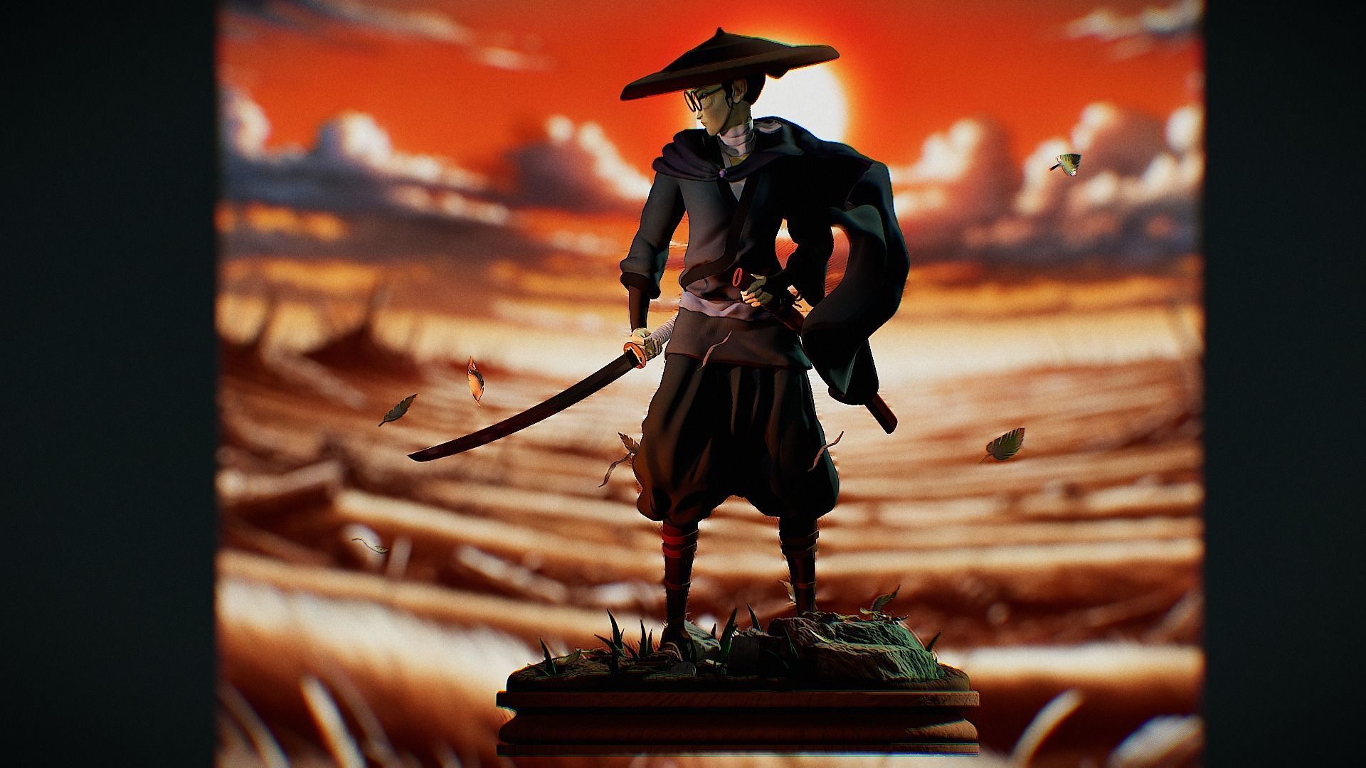 STL Mizu Blue Eye Samurai 3D print model_4