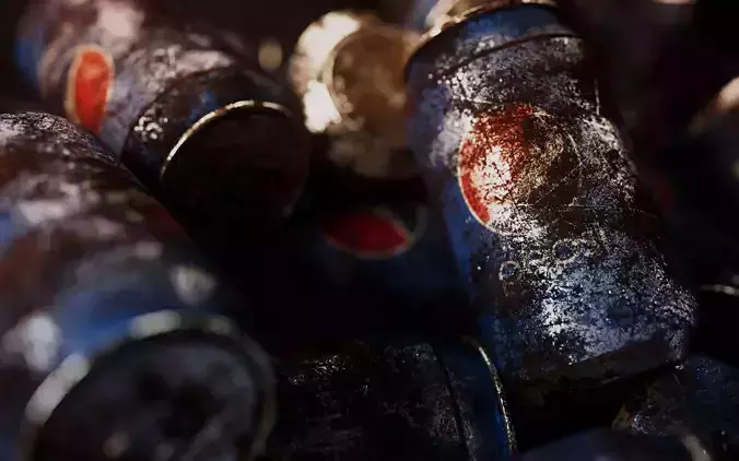 Garbage rusty Pepsi Can