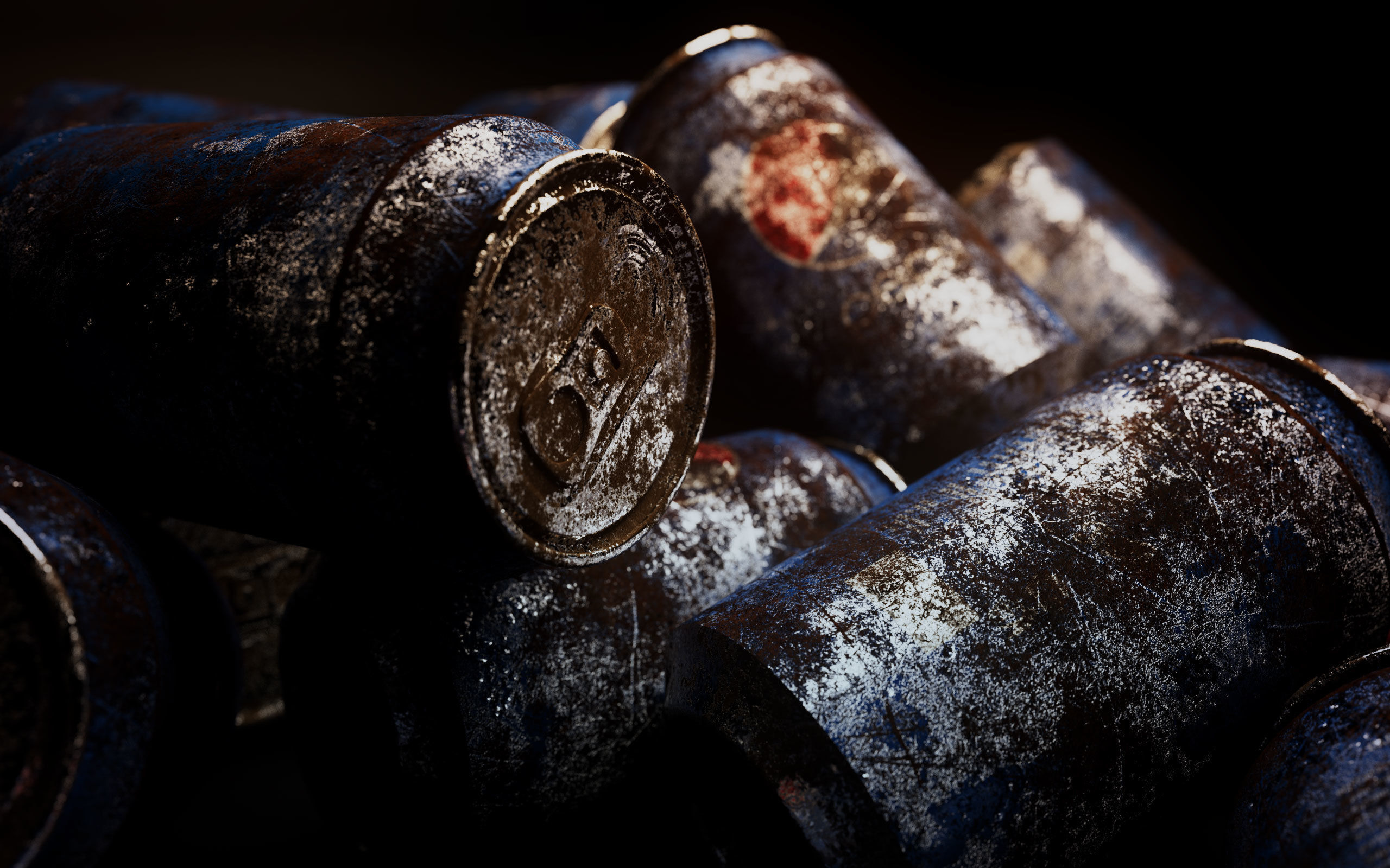 Garbage rusty Pepsi Can Low-poly 3D model_3