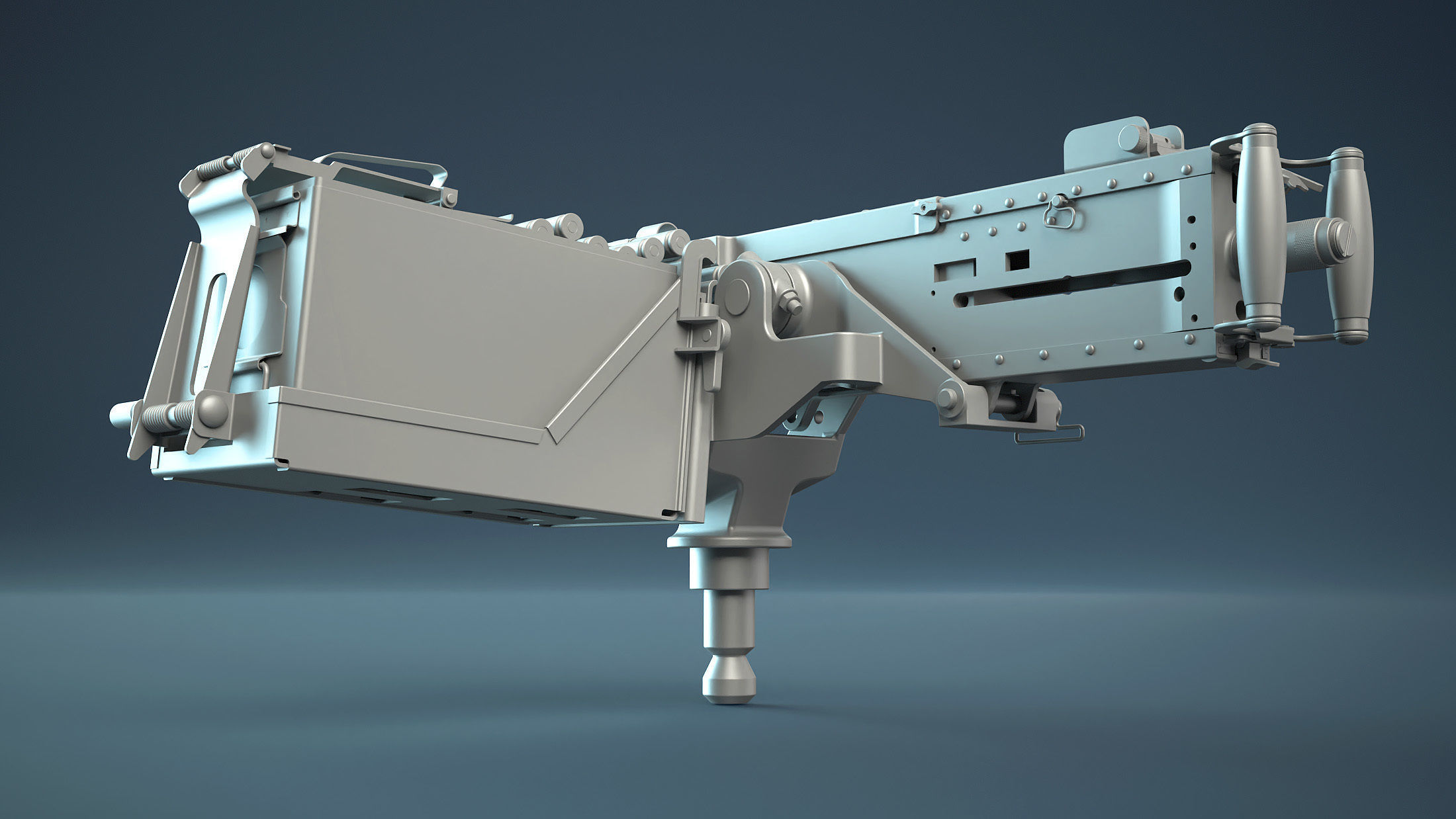 M2HB Browning Machine Gun 3D model_8