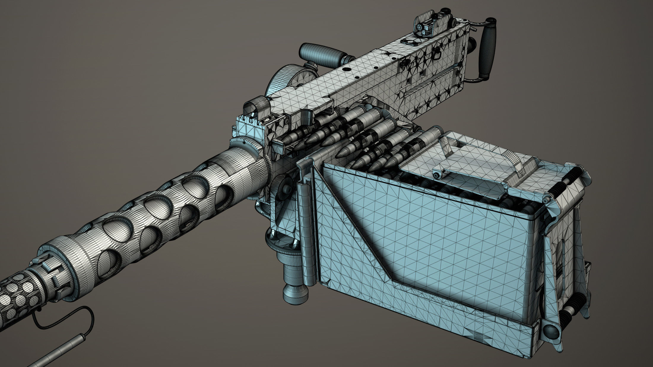 M2HB Browning Machine Gun 3D model_13