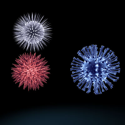 3 virus collection starburst 3D model_4