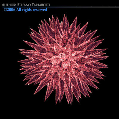 3 virus collection starburst 3D model_2