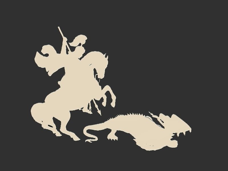 St George the Victorious 3d printing model stl cnc 3D print model_5
