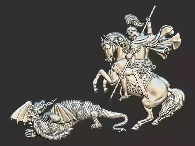 St George the Victorious 3d printing model stl cnc