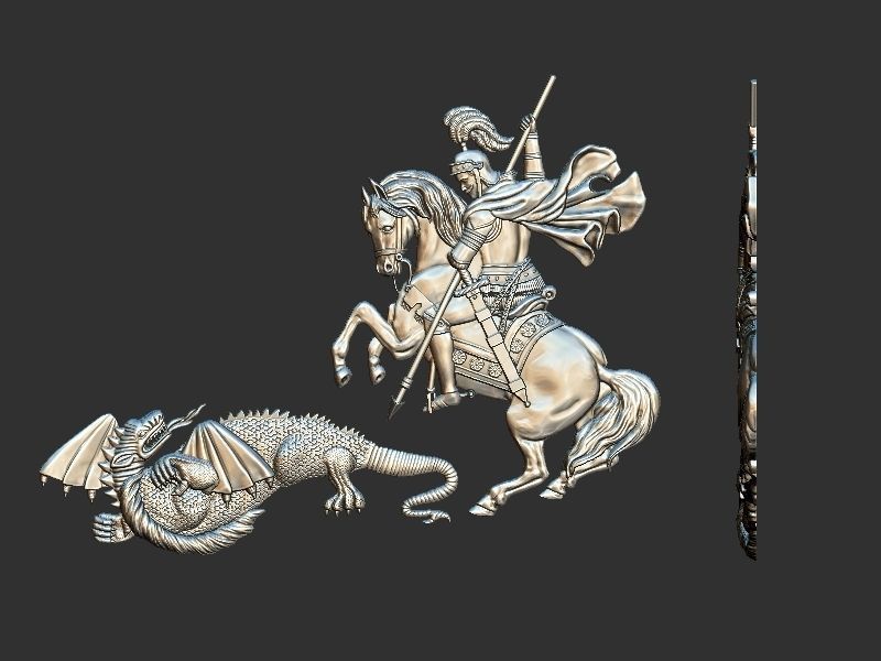 St George the Victorious 3d printing model stl cnc 3D print model_1