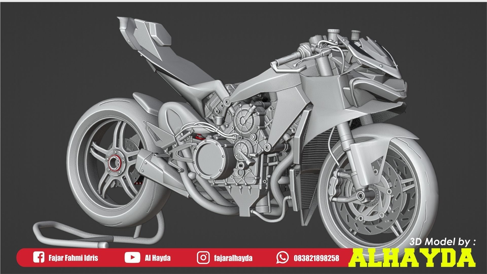 Panigale Superleggera V4 VR 46 Team Low-poly 3D model_6