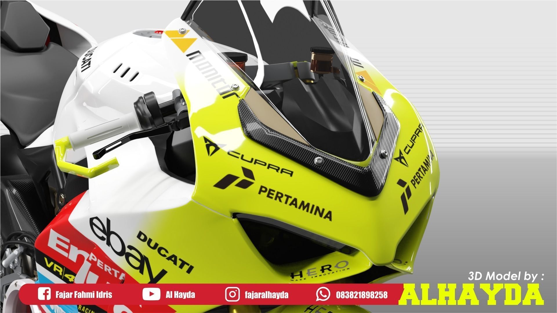 Panigale Superleggera V4 VR 46 Team Low-poly 3D model_4
