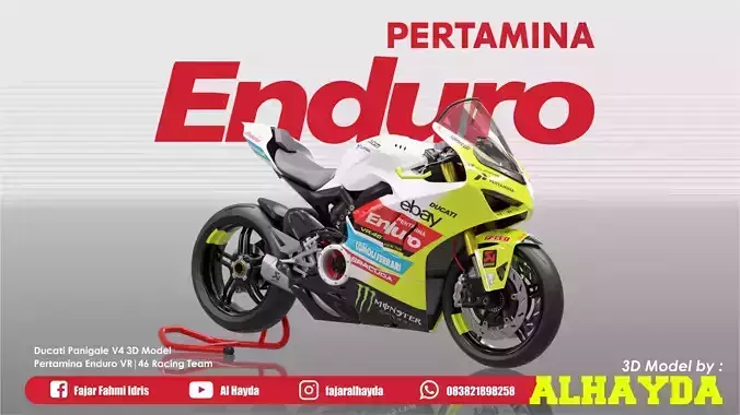 Panigale Superleggera V4 VR 46 Team Low-poly 3D model