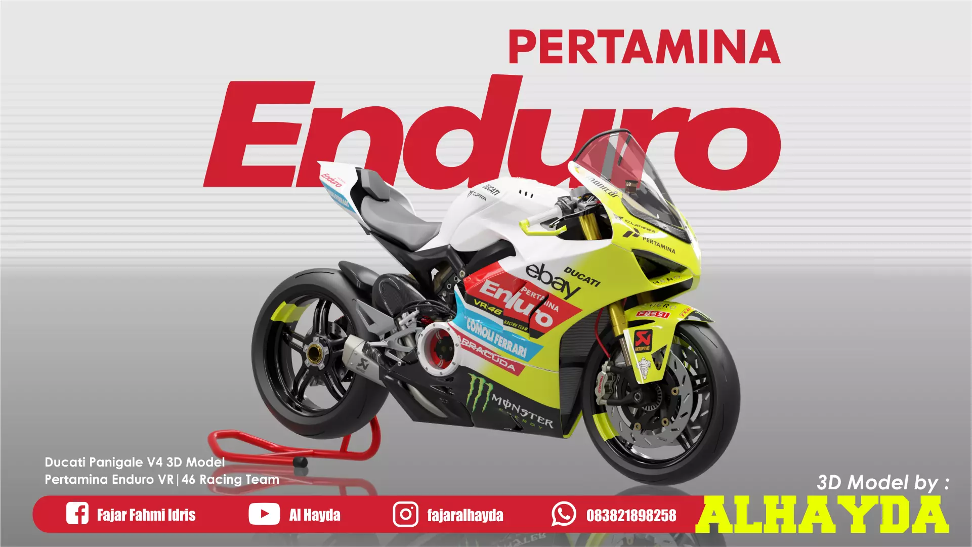Panigale Superleggera V4 VR 46 Team Low-poly 3D model_0