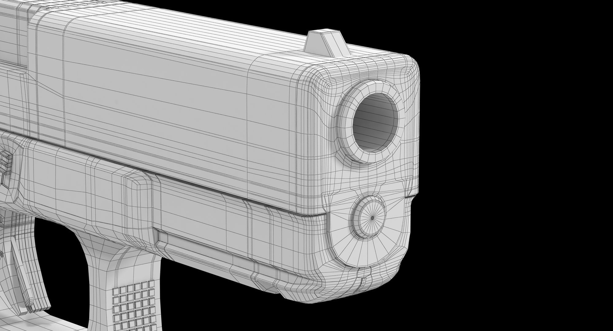 Glock 19 Brown Rough Low-poly 3D model_13
