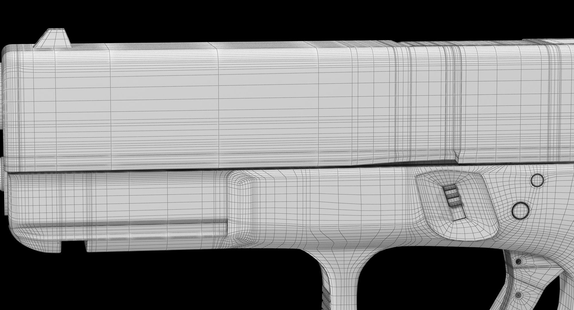 Glock 19 Brown Rough Low-poly 3D model_17