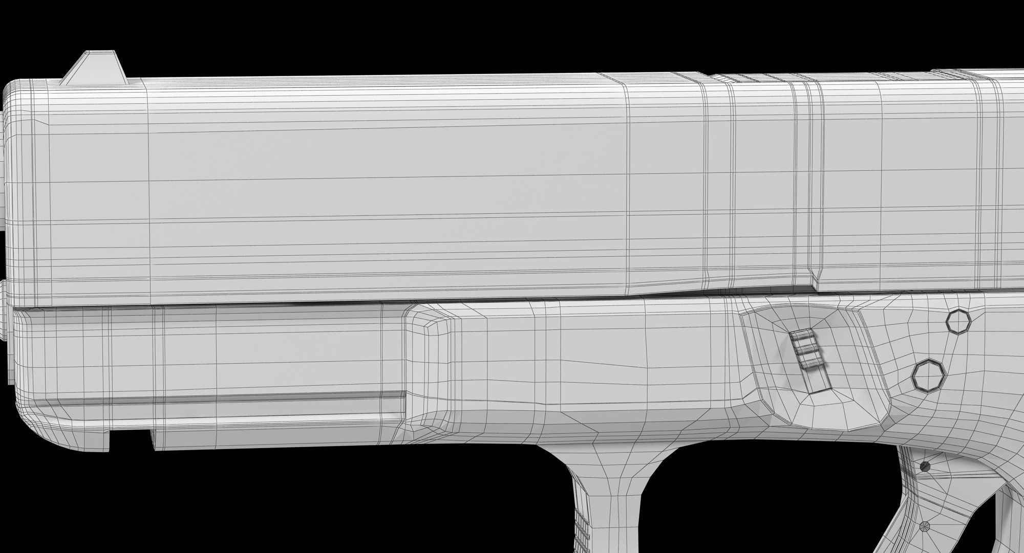 Glock 19 Brown Rough Low-poly 3D model_16